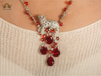 Panther blood red necklace
