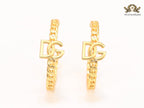Alphabet D & G all gold link chain hoops 42 mm