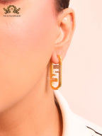 Double F Mismatch hoops (plain and cz)