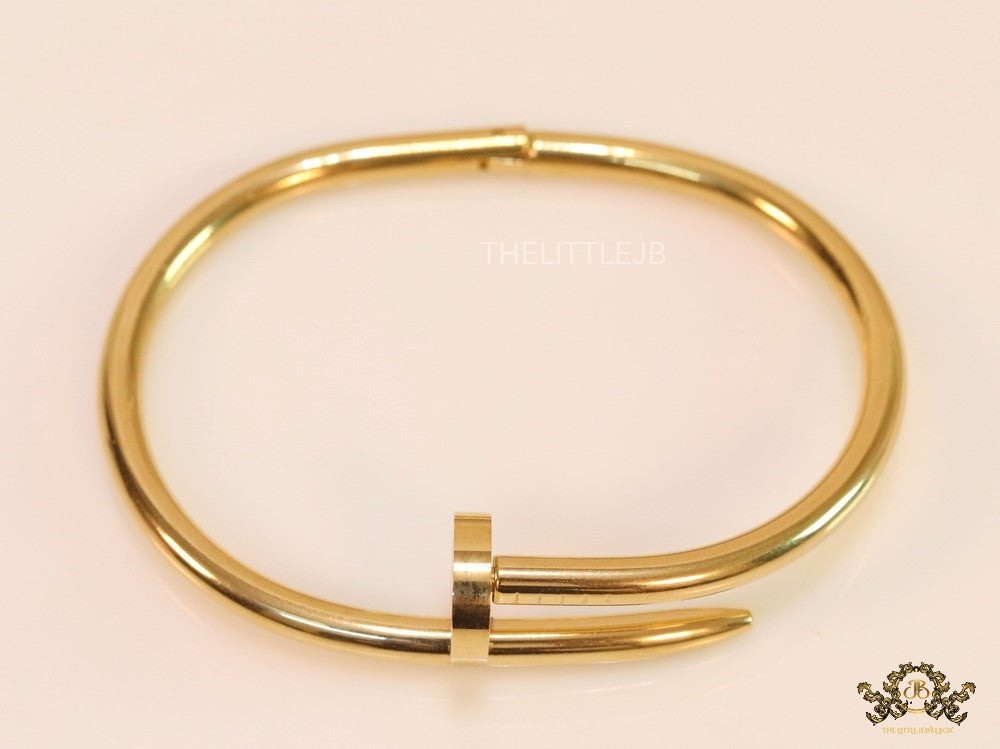 Gold plated nail bracelet for women