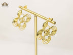 alphabet L&V curved flower Gold earrings