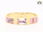Alphabet H pink designed bracelet