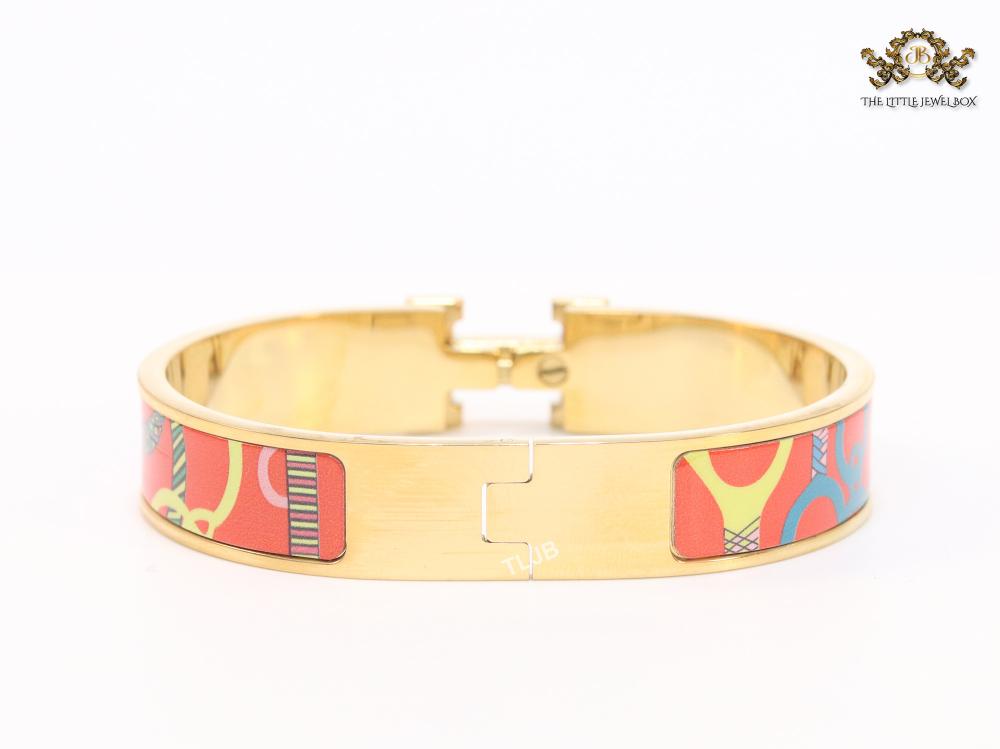 Alphabet H pastel red bracelet