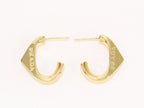 Gold open designer hoops