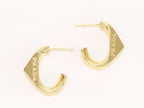 Gold open designer hoops
