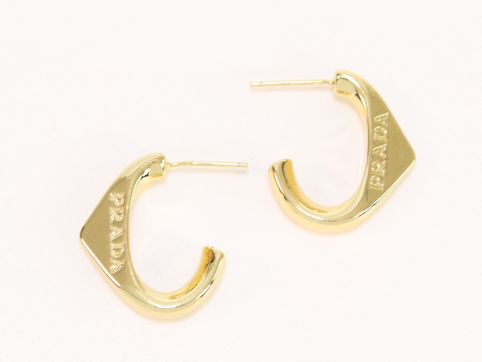 Gold open designer hoops