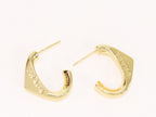 Gold open designer hoops