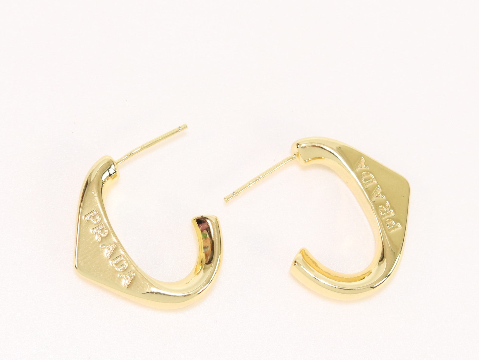Gold open designer hoops