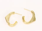 Gold open designer hoops