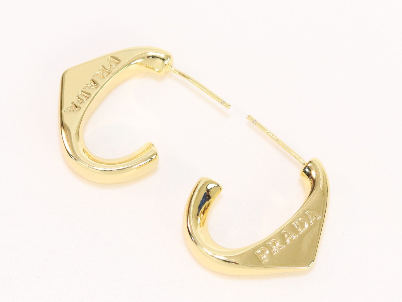 Gold open designer hoops