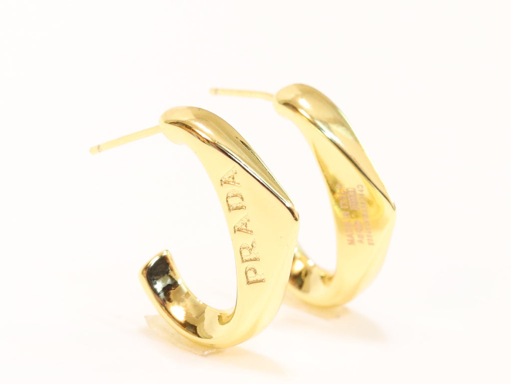 Gold open designer hoops