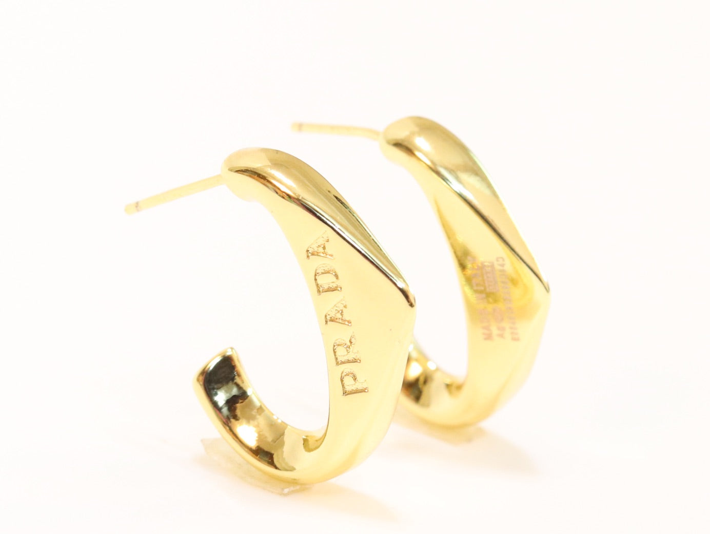 Gold open designer hoops