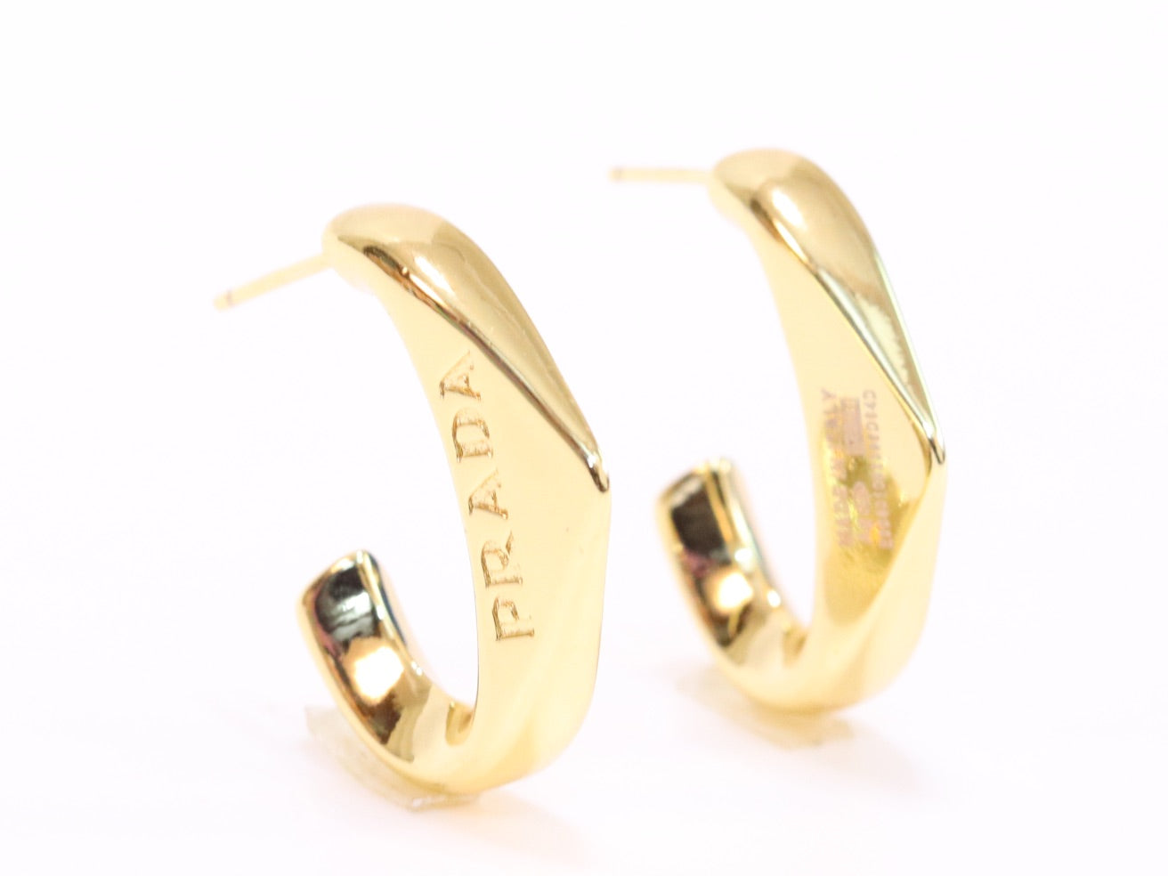 Gold open designer hoops