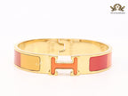 Alphabet H red and orange bracelet