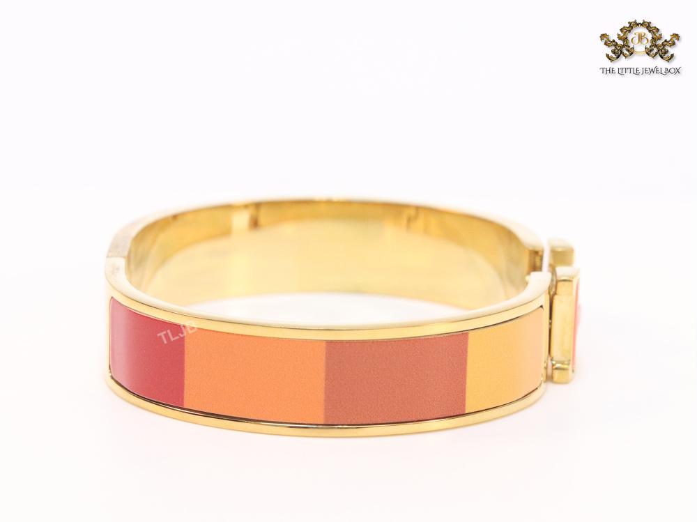 Alphabet H red and orange bracelet