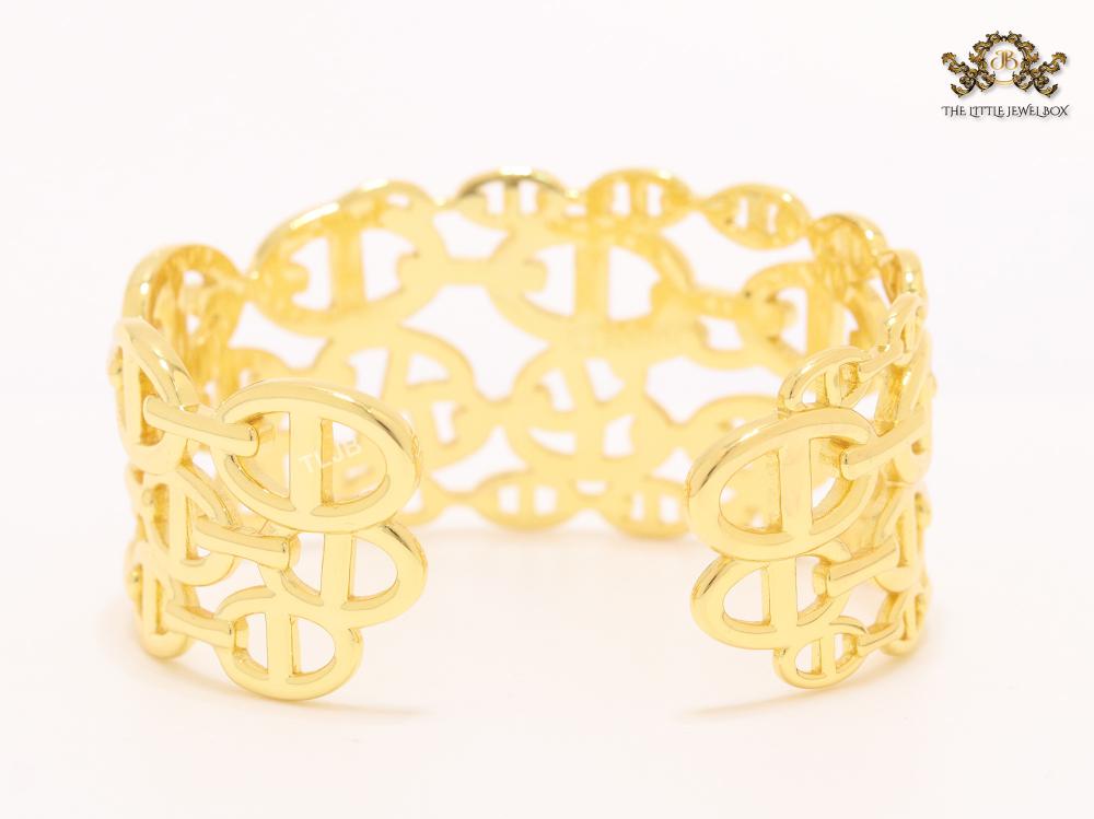 Chunky link chain alphabet bracelet