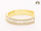 Double F gold and cz bracelet