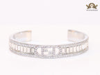 Double F platinum and cz bracelet