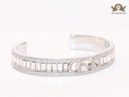 Double F platinum and cz bracelet