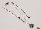 Dual plated chain necklace with cz and pearl motifs