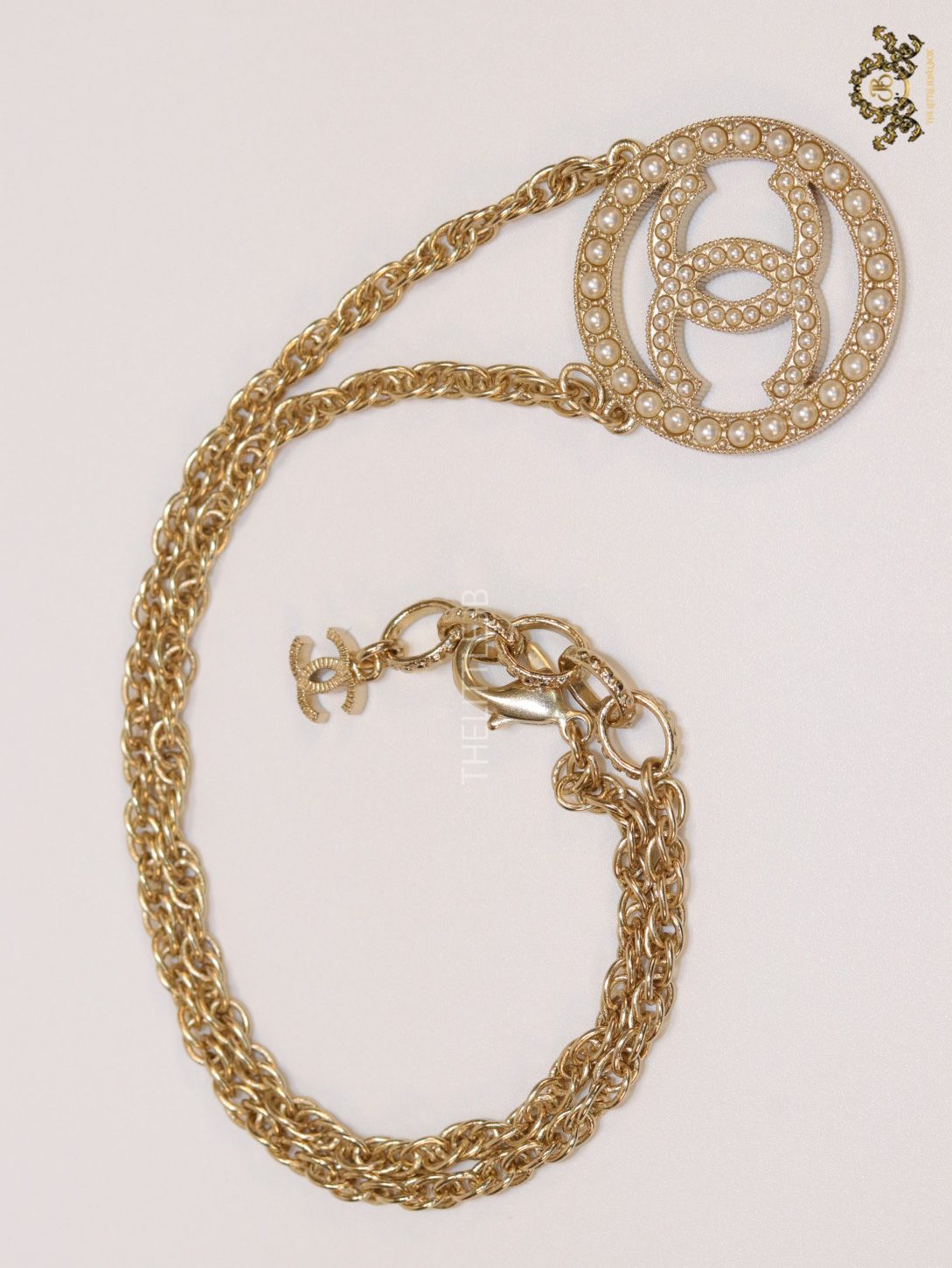 Gold plated chain necklace with cz alphabet pendant