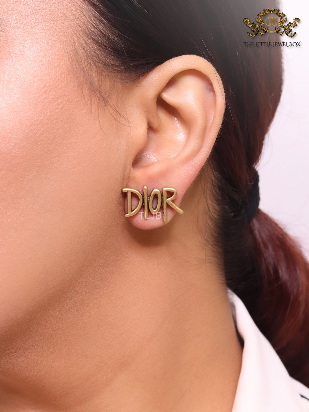 Rustic copper Alphabet C and D earrings