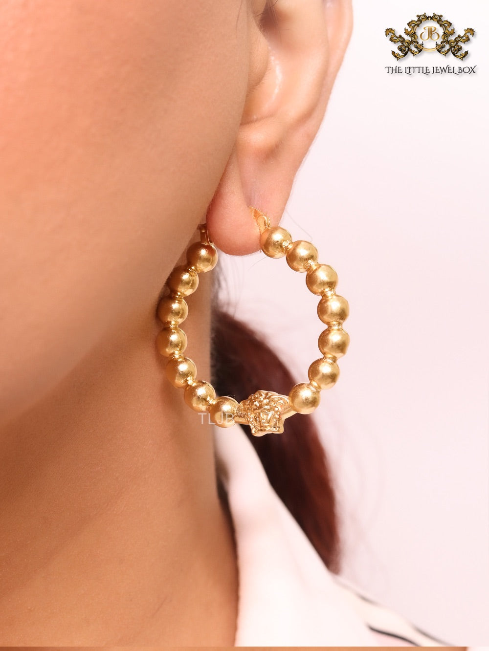 Medusa and gold ball Hoops