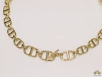 Gold plated alphabet choker necklace