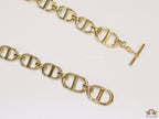 Gold plated alphabet choker necklace