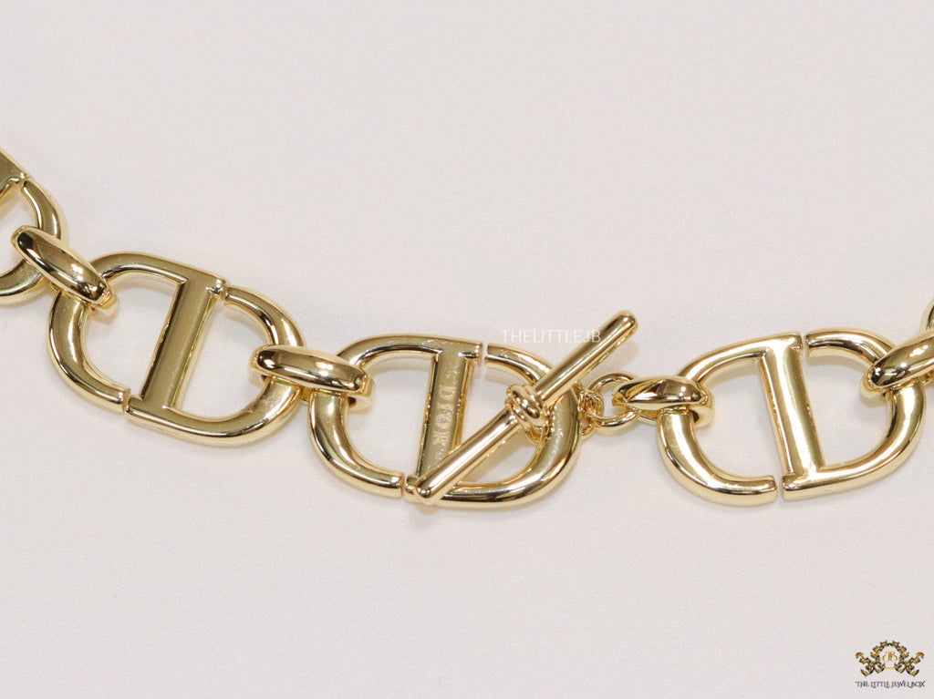 Gold plated alphabet choker necklace