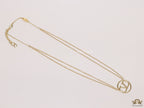 Dual chain golden necklace with alphabet pendant