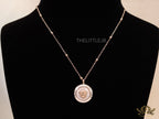 Gold plated Athena necklace with mother of pearl