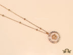 Rose gold plated Athena necklace with mother of pearl