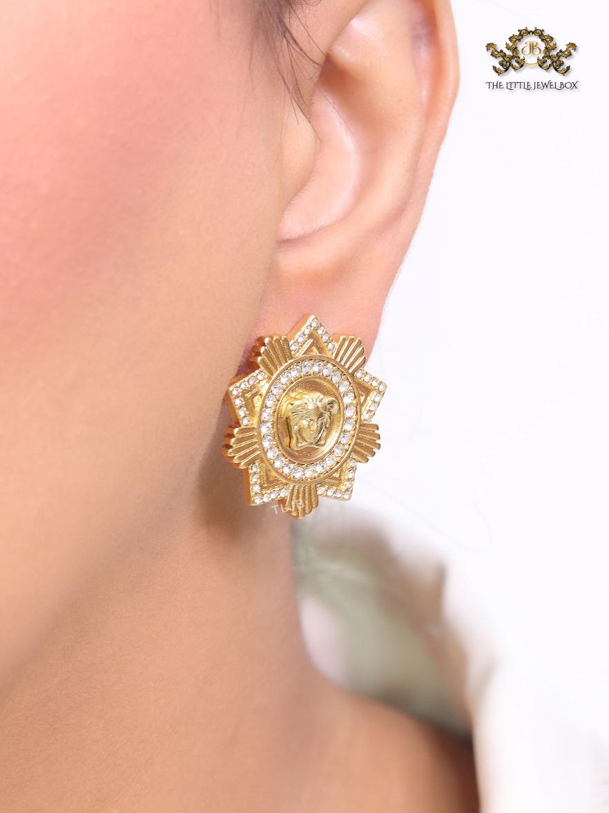 Medusa Sun and CZ studs