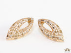 Designer golden earrings with cz