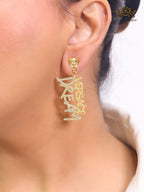 Gold DREAM danglers CZ