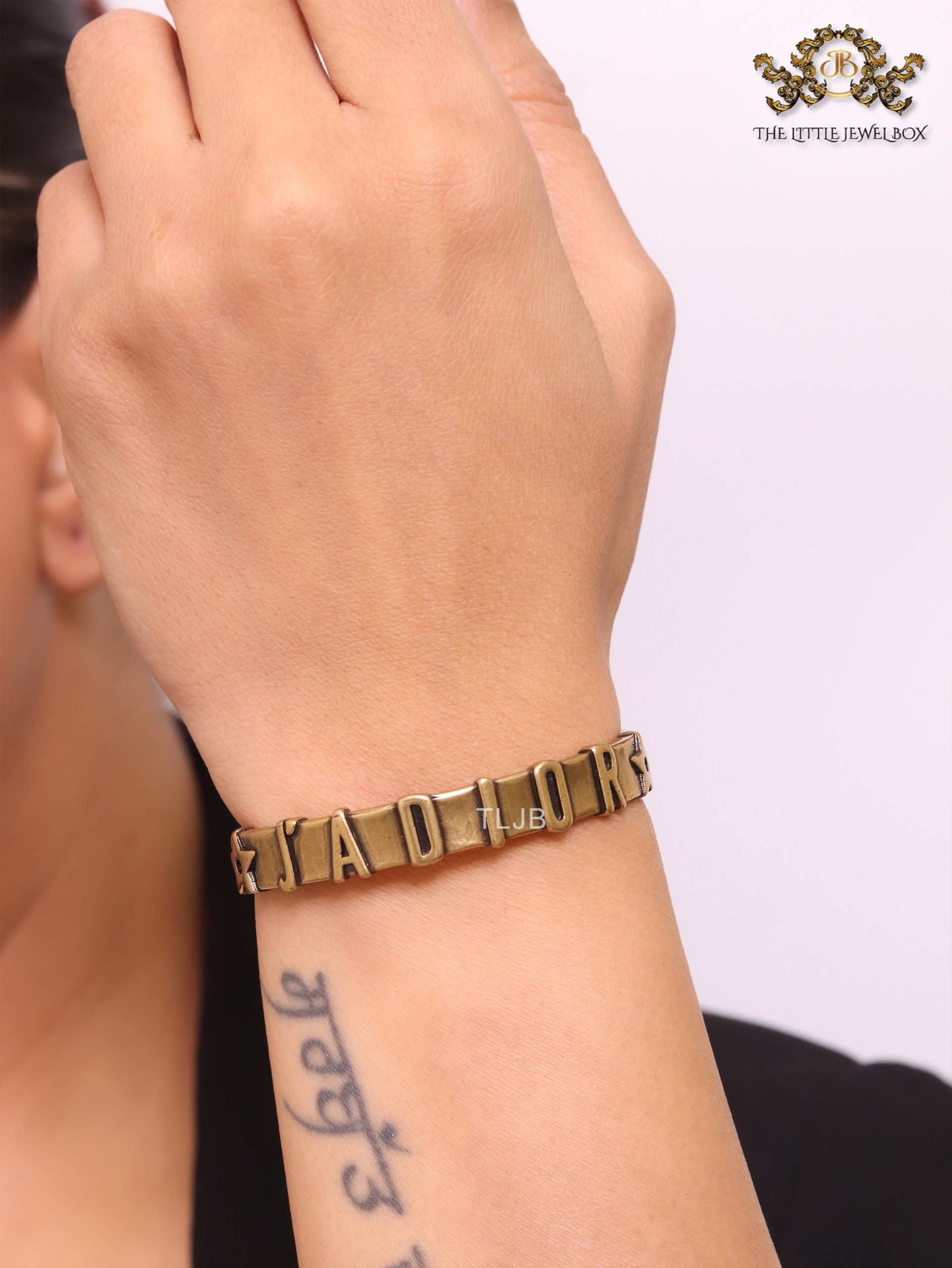 Rustic Copper Alphabet C and D open bracelet