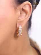 Alphabet C and D small hoops lavender