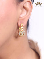 Alphabet D & G dual tone link chain hoops 30 mm