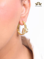 Alphabet D & G dual tone link chain hoops 30 mm