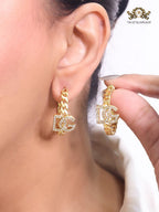 Alphabet D & G dual tone link chain hoops 30 mm