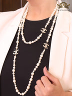 Double C pearl long chain