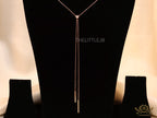 Rose gold dangle necklace