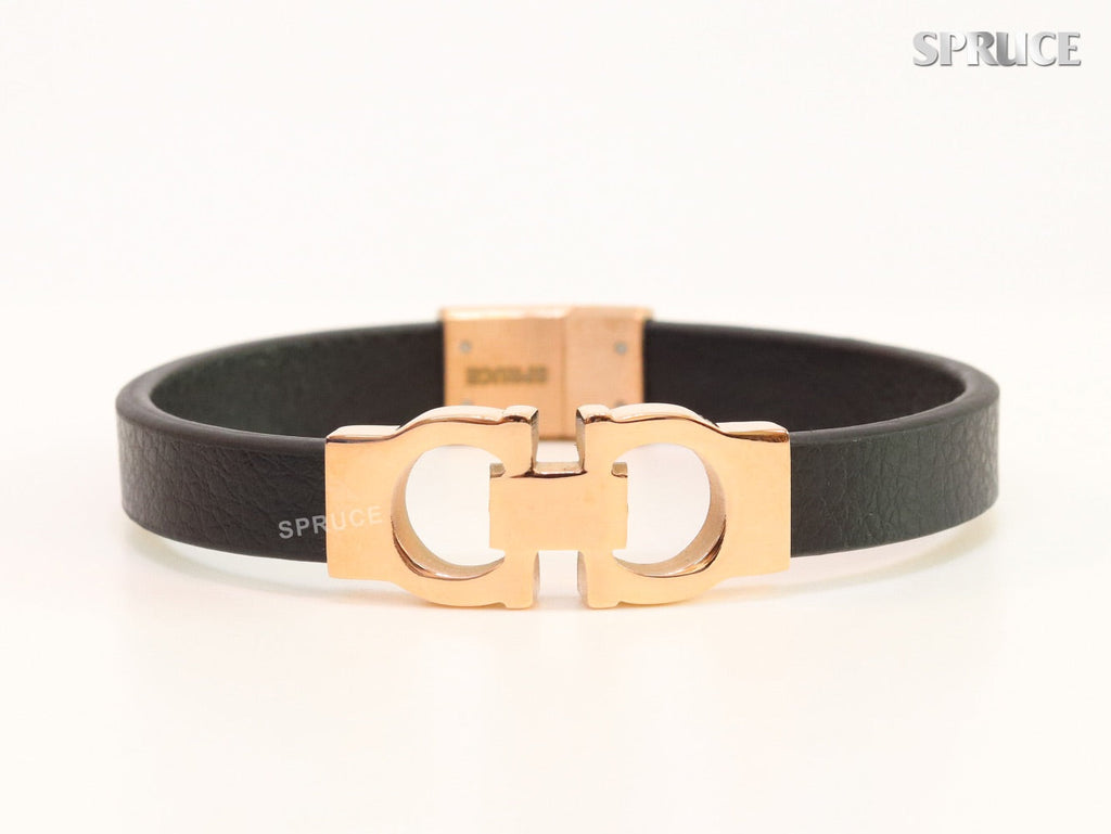 Alphabet Forge-worn Rose Gold Band