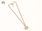 Rustic double g with pearls chain