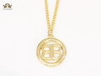 Alphabet B gold chain