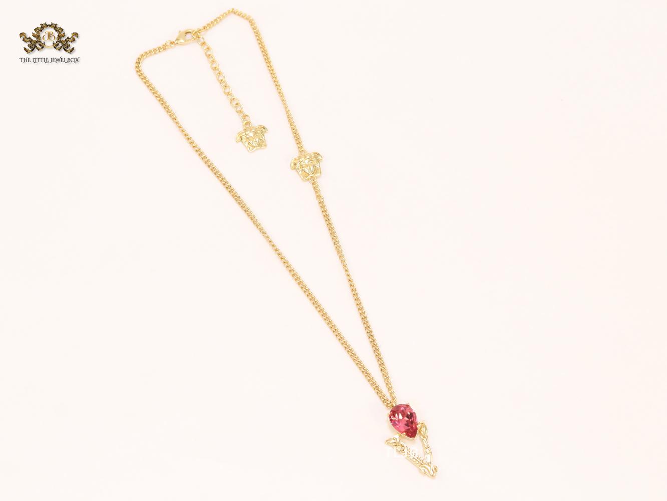 Medusa gold cz chain