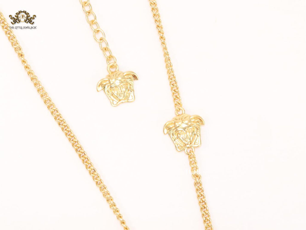 Medusa gold cz chain