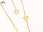 Medusa gold cz chain