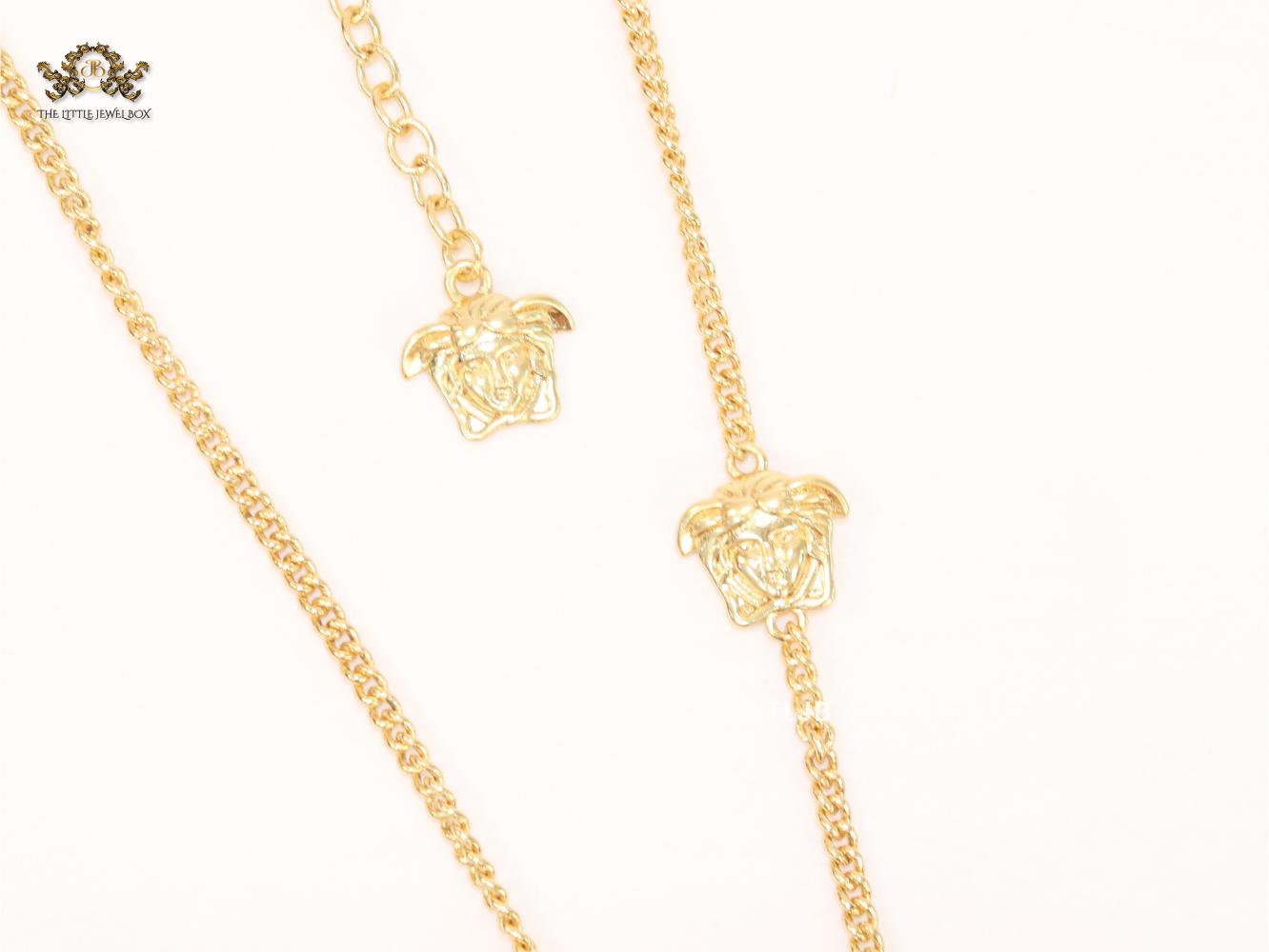 Medusa gold cz chain